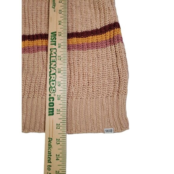 NWT sisstrEvolution Tan Striped Cotton Long Sleeve Sweater Size S - Picture 11 of 11